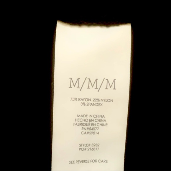 CABI Black Utility Top 3232 Snap Button Trim Stretch Ponte 3/4 Sleeve - Medium - Picture 6 of 9